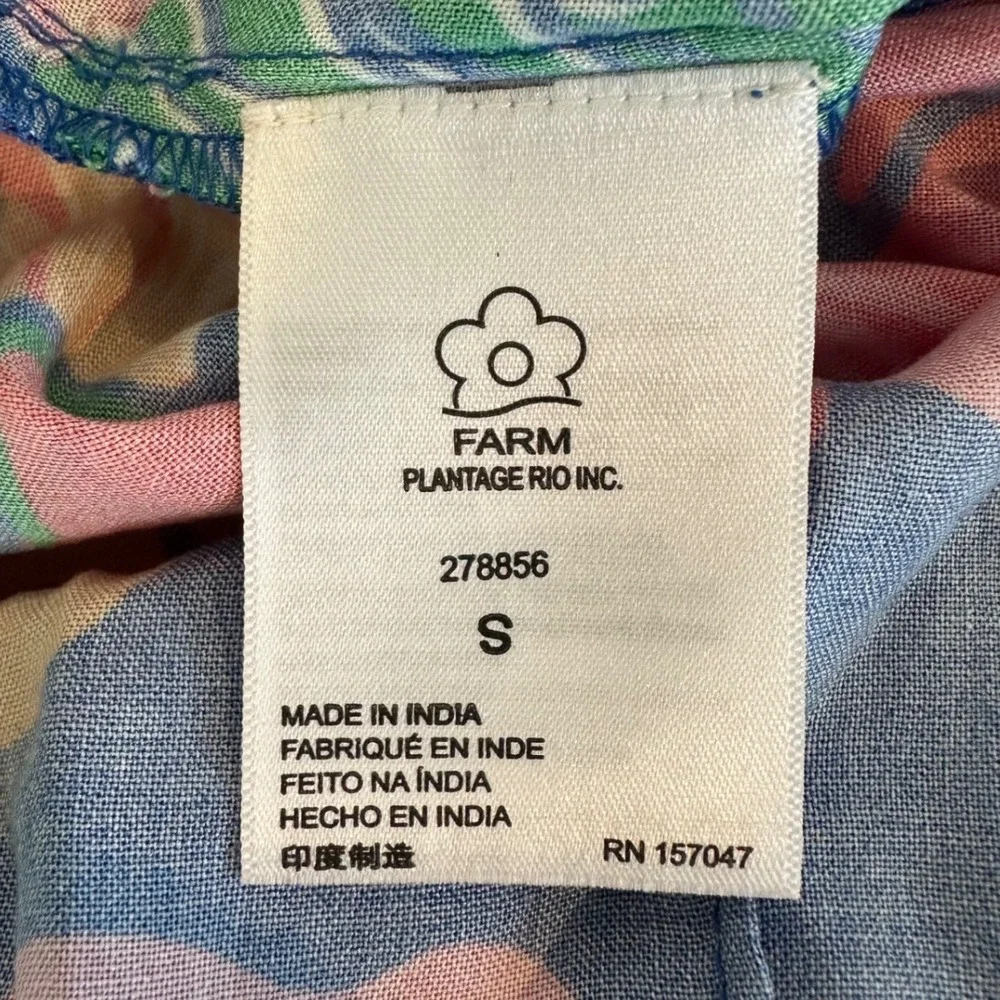 FARM Rio for Anthropologie One Shoulder Maxi Dress Floral Tropical Size Small - Picture 13 of 13